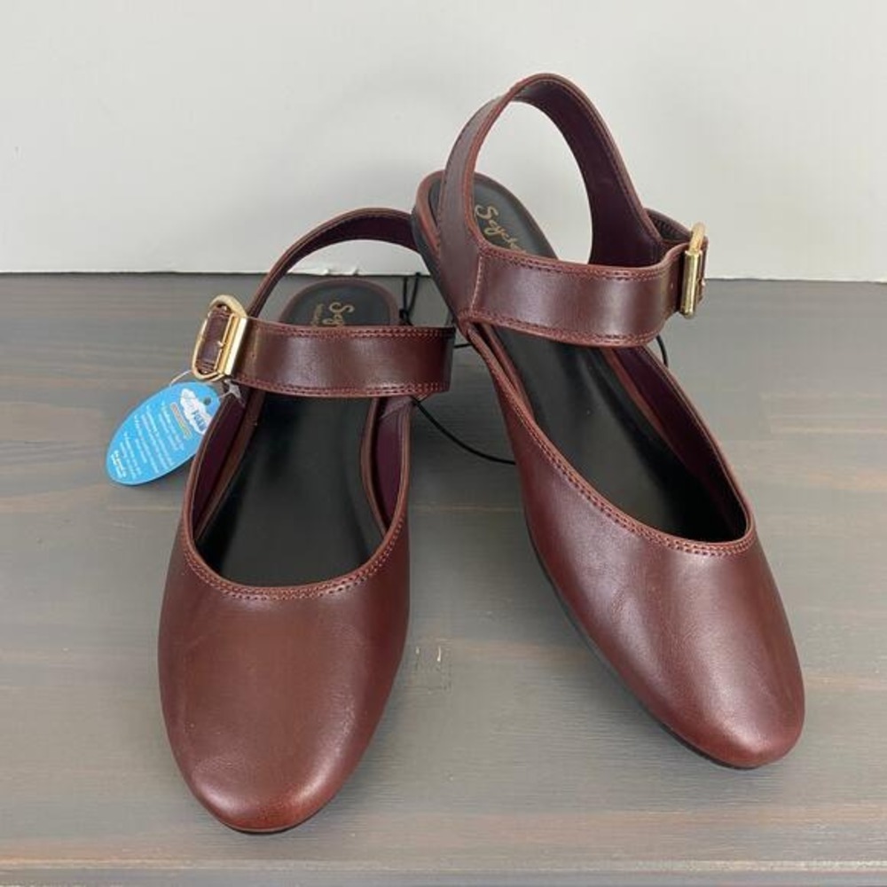 Seychelles Marion Boho Mary Jane Flats Women 6.5 Burgundy Memory Foam NWT - Picture 2 of 8